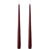 Ester & Erik LED-kynttilä 30 cm 2 kpl, Deep Wine