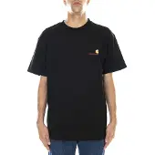 Carhartt WIP Paita 'American Script' kullankeltainen / burgundin punainen / musta