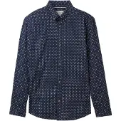 Tom Tailor Fitted Printed Poplin Pitkähihainen Kauluspaita