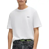 HUGO for man. 50466158 Dero T-shirt white (XL), Casual, Cotton, Short sleeve, Sustainable