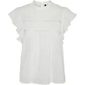 Vero Moda Vmtrine Sl Lace Top Wvn Noos - White - S