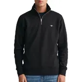 Gant for man. 2008005 Shield half-zip sweatshirt black (M), Casual, Cotton