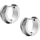 Fossil Harlow hopeanväriset korvarenkaat JF04666040