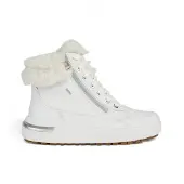 Geox for woman. D26QSA 00046 Dalyla B Abx Leather Ankle Boots white (39), Flat, 1 to 3 cm, Zip, Casual