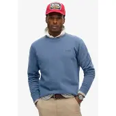 Superdry for man. M2013751A Essential Logo Crew Sweatshirt blue (XL), Casual, Cotton, Sustainable