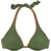 Bruno Banani Bikinitoppi ruskea / vihreä