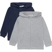 Minymo Sweat Jacket W. Hood (2-Pack) - Multi/patterned - 140