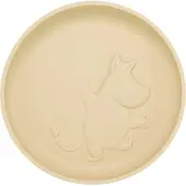 Muumi silikoninen lautanen Imukupilla, Latte Beige