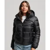 Superdry for woman. W5011590A Sports quilted jacket Sports black (L), Casual, Sustainable, Recycled nylon