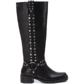 Xti for woman. 14341501-NEGRO Boots 143415 black (40), Flat, Zip, Casual
