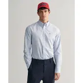 Gant for man. 3000132 Shirt Slim Fit Stripes Poplin light blue (XL), Casual, Cotton, Classic, Long sleeve