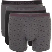 Emporio Armani Bokserishortsit harmaa / marjat / meleerattu musta
