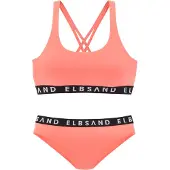 Elbsand Bikini koralli / musta / valkoinen