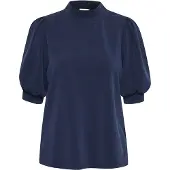 My Essential Wardrobe 21 The Puff Blouse - Blue - M