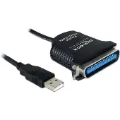 DeLOCK USB to Printer cable 1,8m, Musta, 1,8 m (82001)