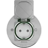 Schneider ELECTRIC UNICA SYSTEM+ LATTIAPISTORASIA XS METALLI PYÖREÄ (INS52101)