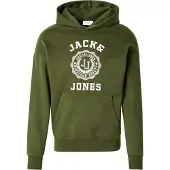 Jack & Jones Collegepaita 'JJVICTO' oliivi / valkoinen