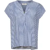 Cream Crtiah Blouse Cap Sleeve - Blue - 40
