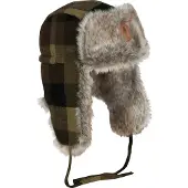 Pinewood Classic Checked Fur Hat (Color: Green/Black, Size: Medium - Large)