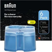 Braun 226356 Clean & Charge Refill Cartridges (6-pack, 5+1) -puhdistuskasetti, sininen