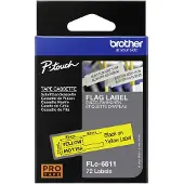 Brother FLE6511 21MMX45MM BLCK ON YELL FLAG TAPE