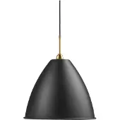 Gubi - BL9L Soft Black Semi Matt/Brass - Riippuvalaisimet - Robert Dudley Best - Musta