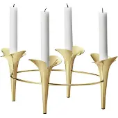 Georg Jensen Bloom Botanica kynttilänjalka, kulta