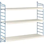 String - String 1949-2024 Shelf - Seinähyllyt - Nils Strinning - Valkoinen,Sininen - Metalli/Puu
