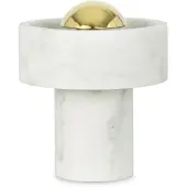 Tom Dixon Stone Portable LED -pöytävalaisin 28 cm Marble-gold