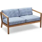 Skagerak , Virkelyst 2-Seater Sea Blue Stripe Teak