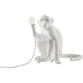 Seletti Pöytävalaisin , Monkey Lamp, Valkoinen, Olohuone, Muovi, Design