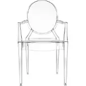 Kartell - Louis Ghost Chair - Crystal - Ruokapöydän tuolit - Philippe Starck - Läpinäkyvä - Muovi
