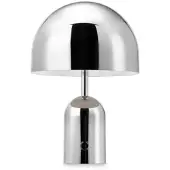 Tom Dixon Bell Portable LED -pöytävalaisin 28 cm Hopea