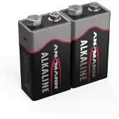 Ansmann 1x2 Alkaline 9v-block Red-line Batteries Harmaa