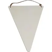 Playwood Wooden Flag Triangle with Hanger 19.5x15cm