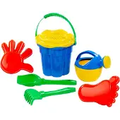 Cavallino Toys Cavallino Classic Bucket Set Blue 7 pieces.