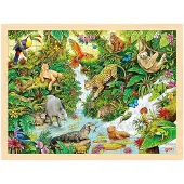 Goki Wooden Jigsaw Puzzle In the Jungle 96pcs. Puu