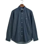Gant for man. 3000400 Shirt Regular Fit navy (XXL), Casual, Cotton, Classic, Long sleeve