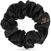 Crystallove Silk Scrunchie silkkinen hiusdonitsi Black 1 kpl