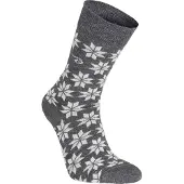 Ivanhoe Unisex Wool Sock Snowflake Grey Marl Arkisukat 39-42