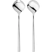 Gense Salatbestik Fuga 25 Cm Mat/Blank Stål 2 Pcs Set - Silver - L:25CM