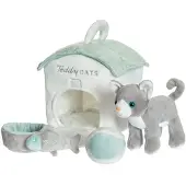 Teddykompaniet Teddy Cats, Playset - White - 19X21X23CM