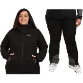 KILPI Valera, hiihtotakki, plus size, nainen, musta