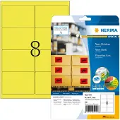 Herma 5144, Keltainen, Pyöristetty suorakulmio, Kiinteä, Paperi, Matta, Laser/Inkjet