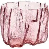 Kosta Boda Crackle maljakko 17,5 cm Vaaleanpunainen