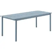 Muuto Linear Steel pöytä, 200 x 75 cm, vaaleansininen