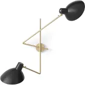Astep - VV Cinquanta Twin, Brass Mount, Black Reflectors - Seinävalaisimet - Vittoriano Viganò - Musta
