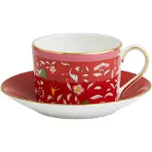 Wedgwood - Wonderlust Crimson Jewel Teacup Saucer - Teemukit - Monivärinen