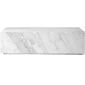 Audo Copenhagen Plinth pöytä, matala, valkoinen Carrara marmori