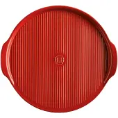 Emile Henry Uritettu pizzakivi Ø40 cm, punainen